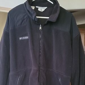 Mens Xl Columbia Black Full-Zip Fleece Jacket